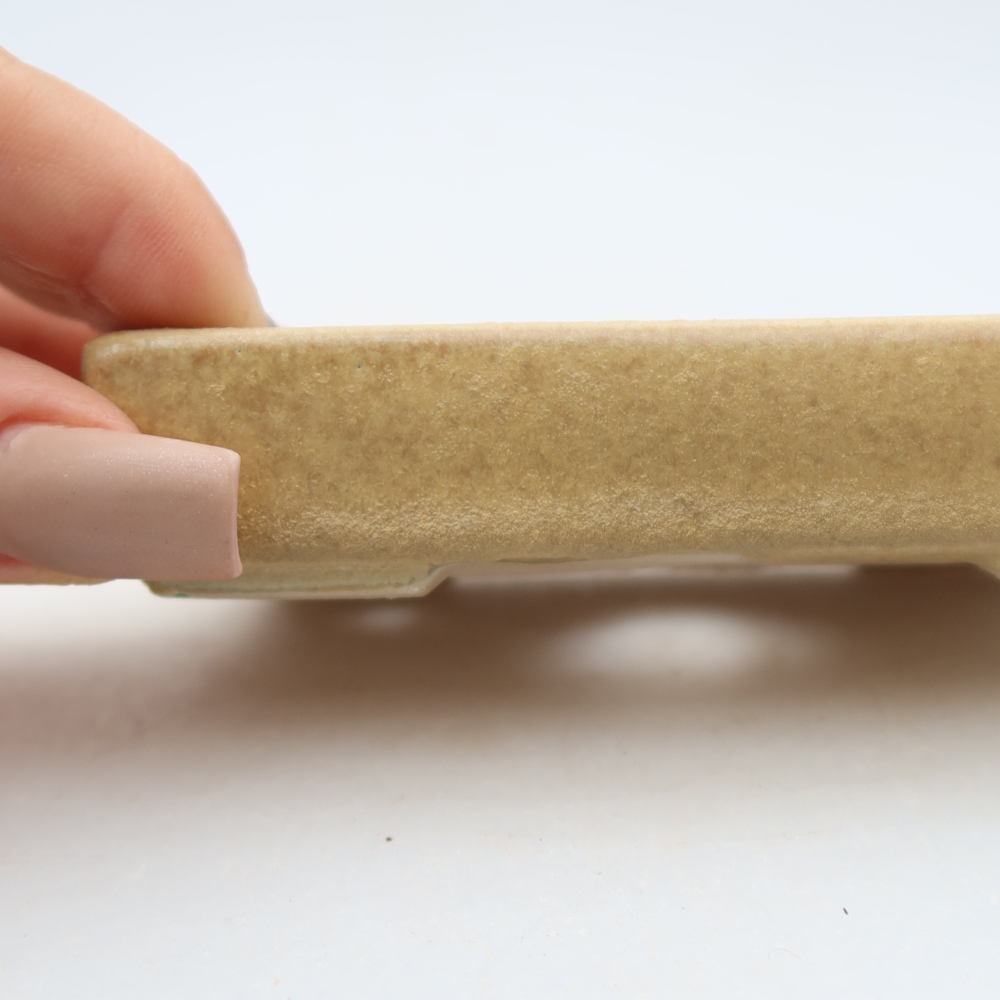 Bol à bonsaï en céramique 10 x 7 x 2 cm, couleur beige