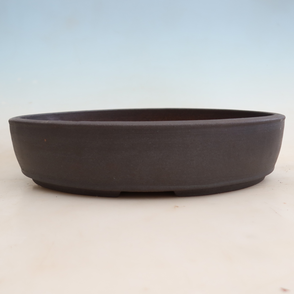 Pot à bonsaï en céramique 37,5 x 30,5 x 8 cm, couleur marron
