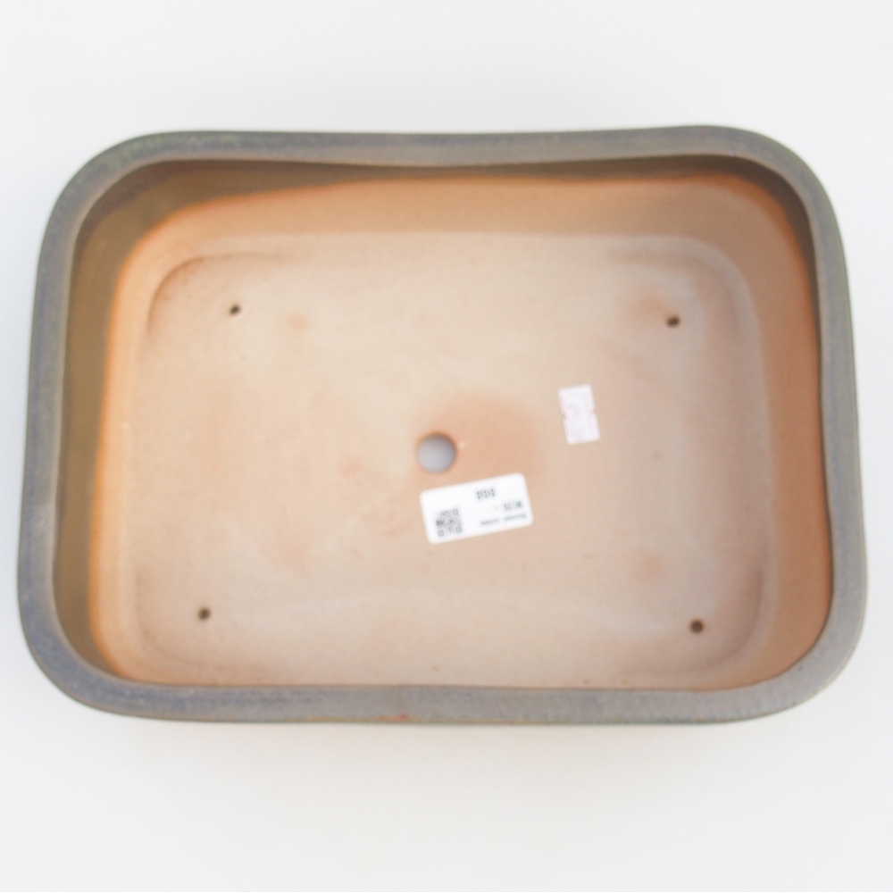 Bol à bonsaï en céramique 28 x 20,5 x 7,5 cm, vert-brun