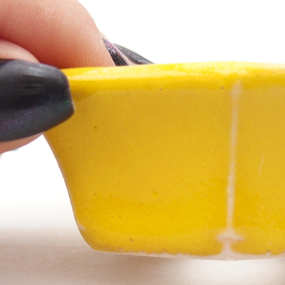 Mini bol bonsaï 6 x 5,5 x 2,5 cm, jaune