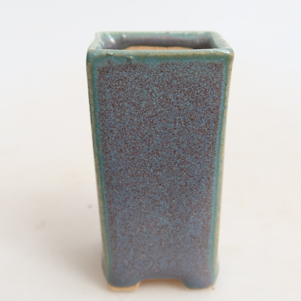 Pot à bonsaï en céramique 3 x 3 x 5,5 cm, couleur grise