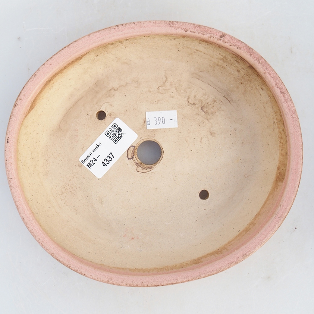 Bol à bonsaï en céramique 18,5 x 16,5 x 4 cm, rose