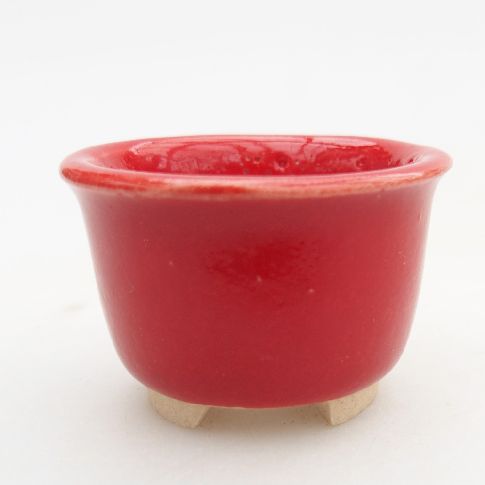 Mini bol bonsaï 4 x 4 x 2,5 cm, couleur rouge