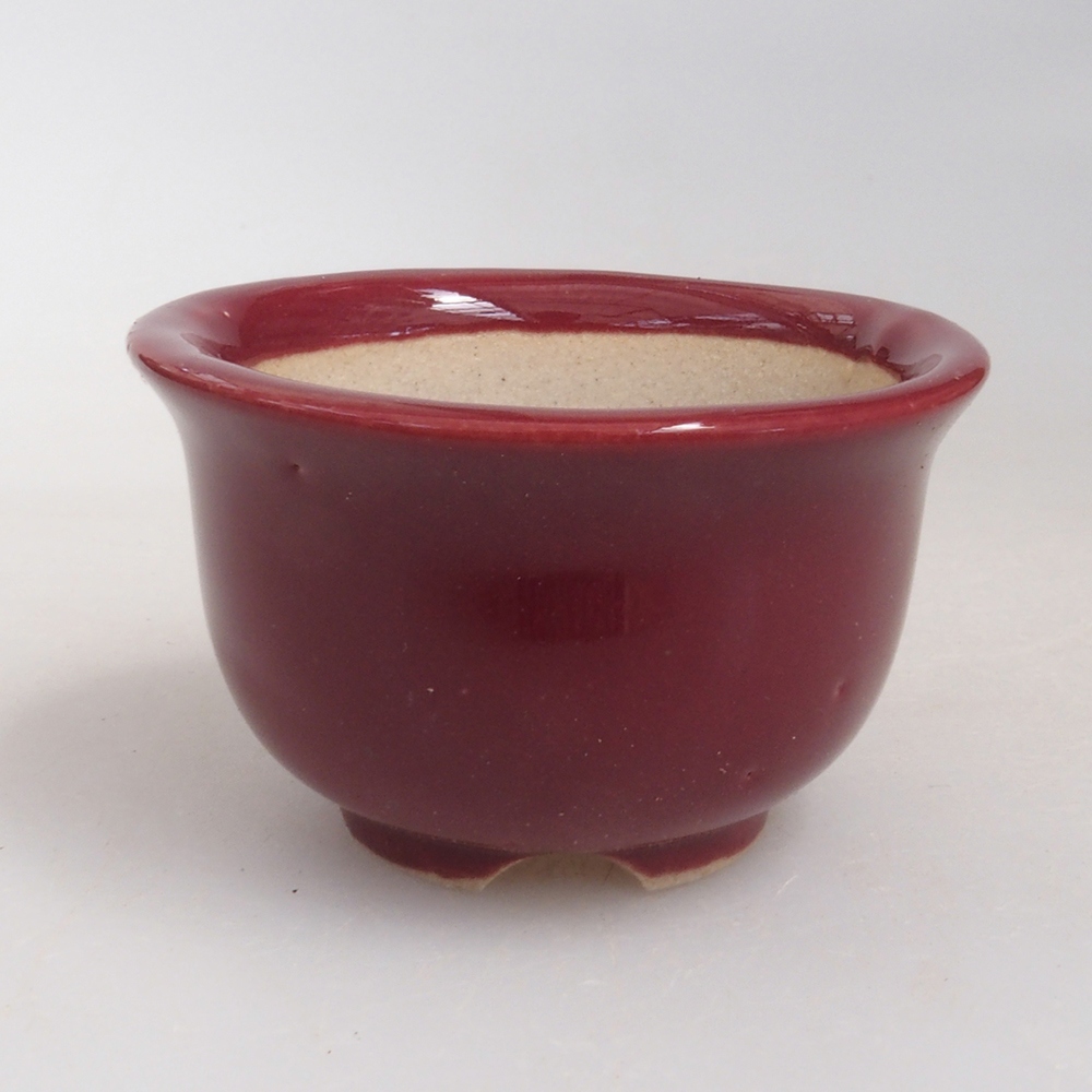 Mini bol bonsaï 4,5 x 4,5 x 2,5 cm, bordeaux