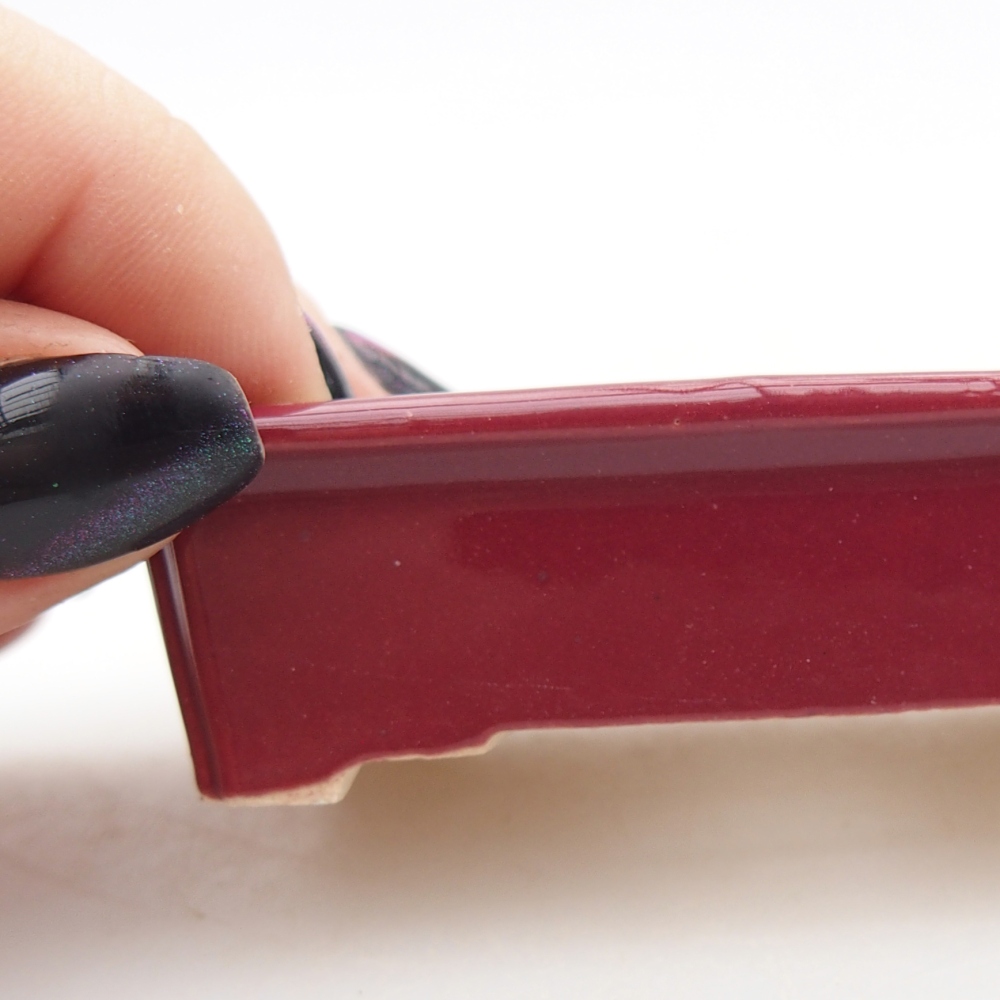 Mini bol bonsaï 7,5 x 5 x 2 cm, bordeaux