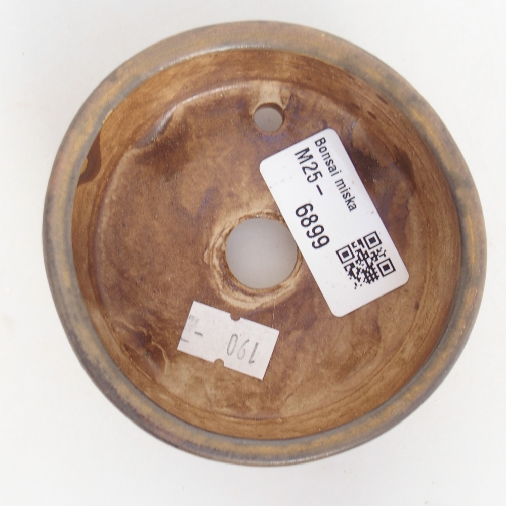 Bol à bonsaï en céramique 9 x 9 x 3,5 cm, brun