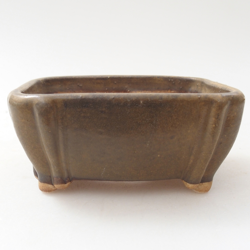 Bol à bonsaï en céramique 10 x 9 x 5 cm, brun