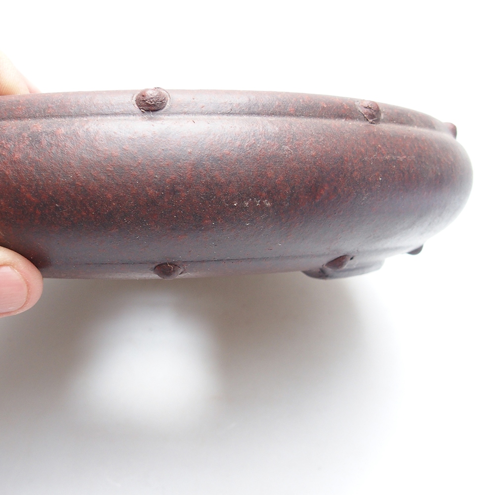 Bol 22 x 22 x 5 cm brun-rouge