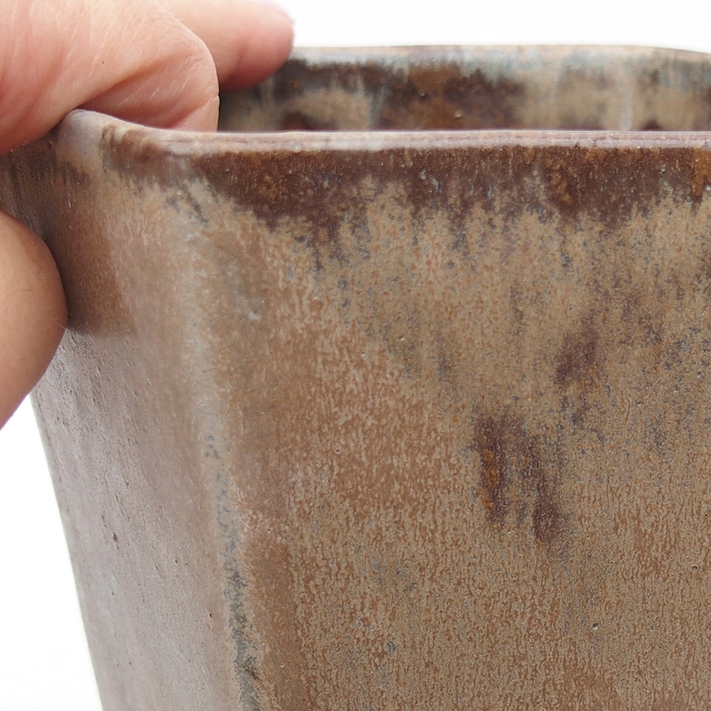 Bol à bonsaï en céramique 13 x 11,5 x 17 cm, gris