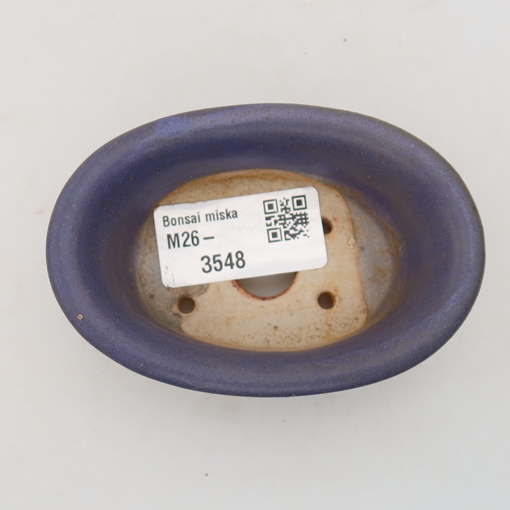 Pot à bonsaï en céramique 9,5 x 6,5 x 3 cm, couleur violette
