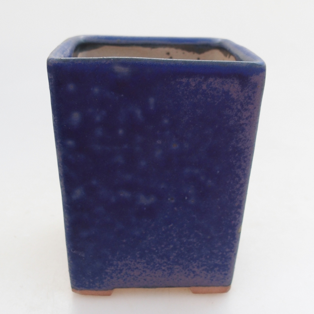 Bol à bonsaï en céramique 7 x 7 x 9,5 cm, couleur bleu