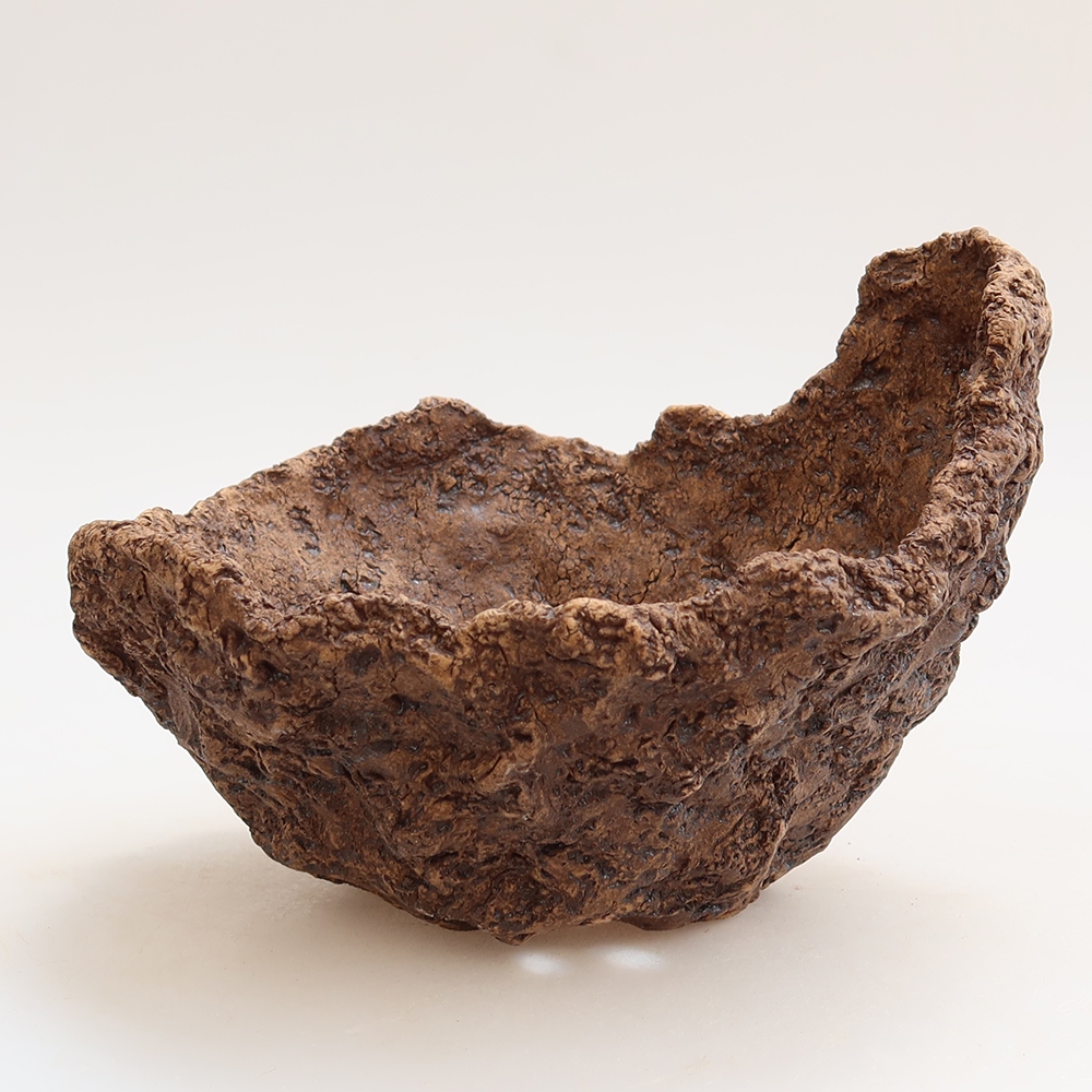 Coquille en céramique 15 x 12 x 12,5 cm, couleur marron