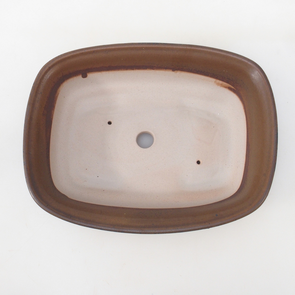 Bol à bonsaï H08 - 25 x 19,5 x 6 cm - brun