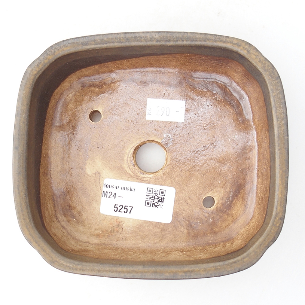 Bol à bonsaï en céramique 13,5 x 12 x 4 cm, brun