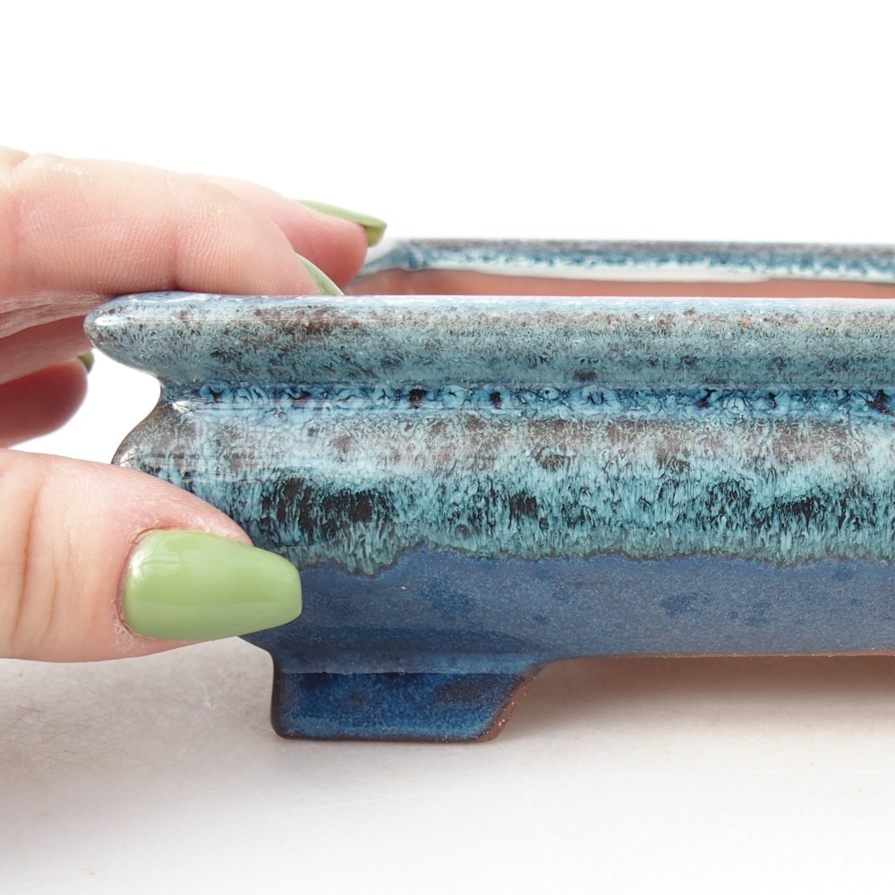 Bol 15 x 15 x 5 cm bleu-blanc