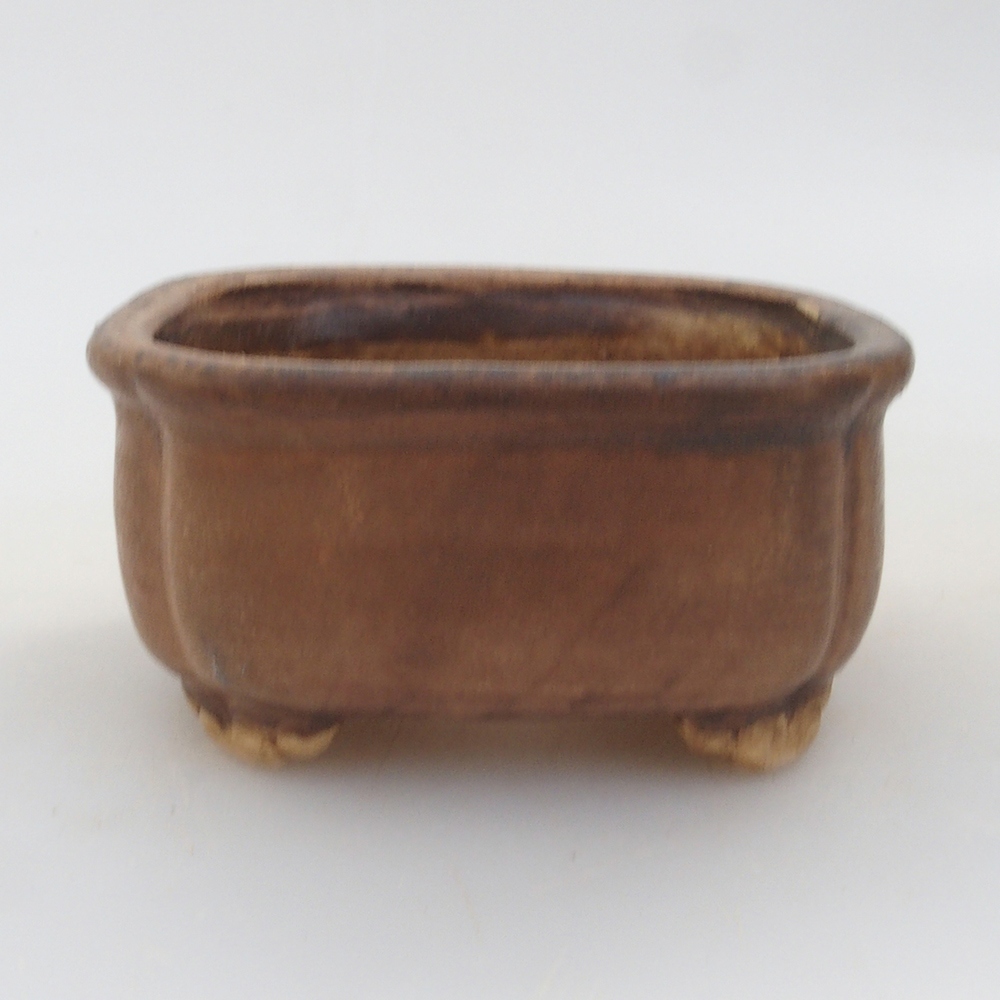 Bol à bonsaï en céramique 10 x 8,5 x 4 cm, brun