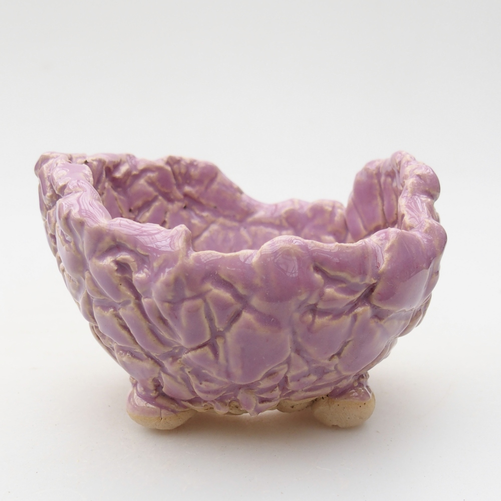 Coquille en céramique 9 x 9 x 6 cm , couleur violet