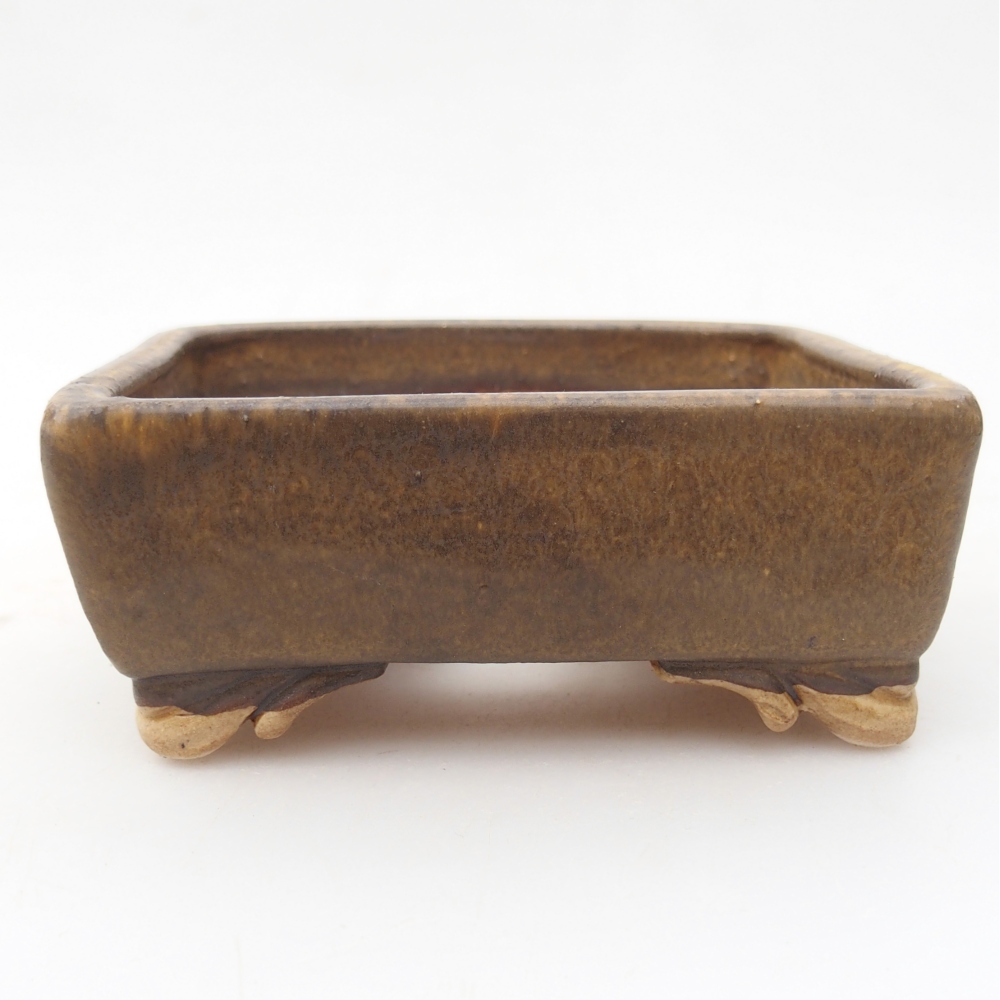 Bol à bonsaï en céramique 10 x 8 x 4 cm, brun
