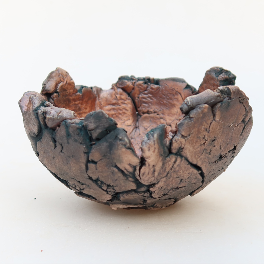 Coquille en céramique  11 x 11 x 7 cm, couleur verte