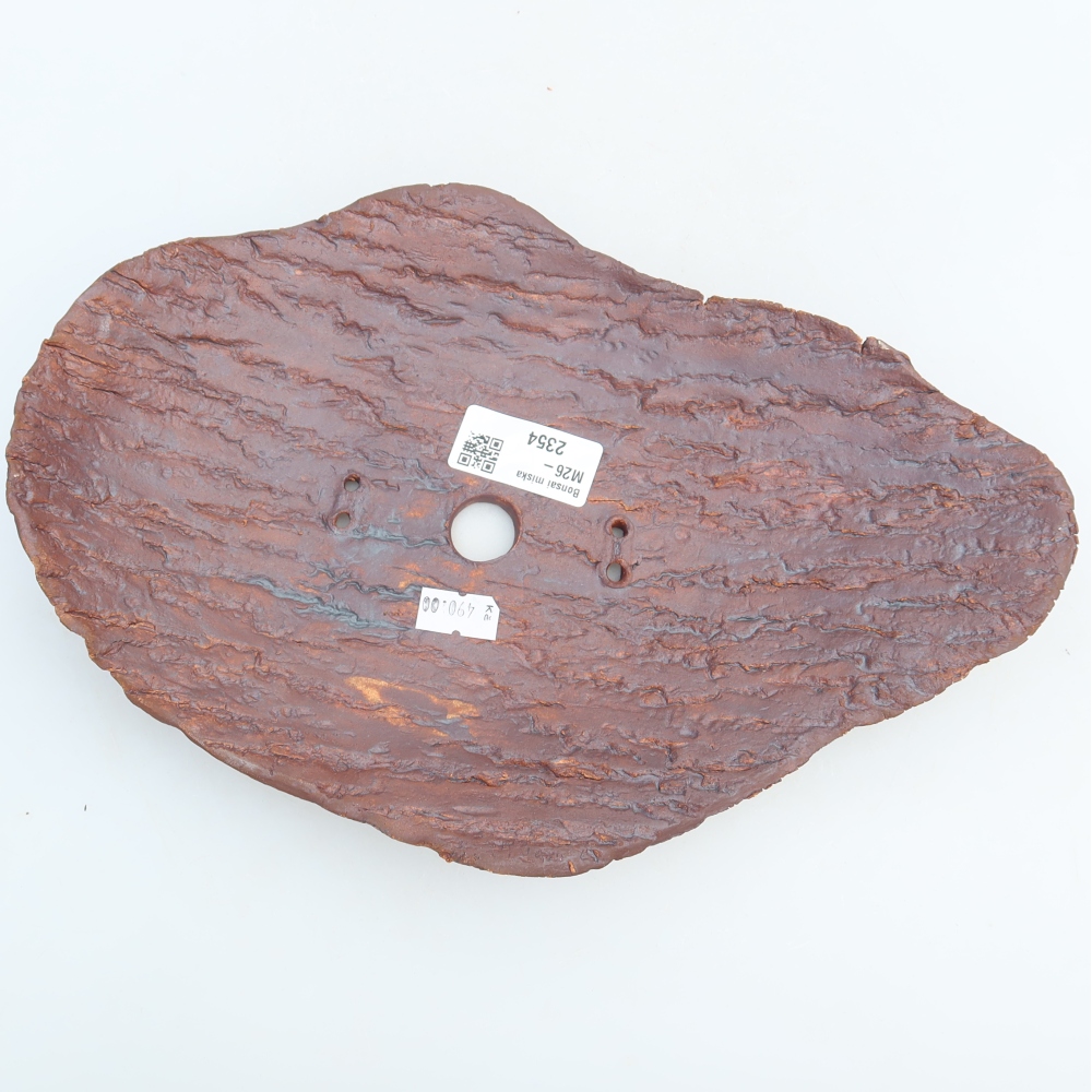 Coquille en céramique  27 x 18,5 x 5 cm, couleur marron