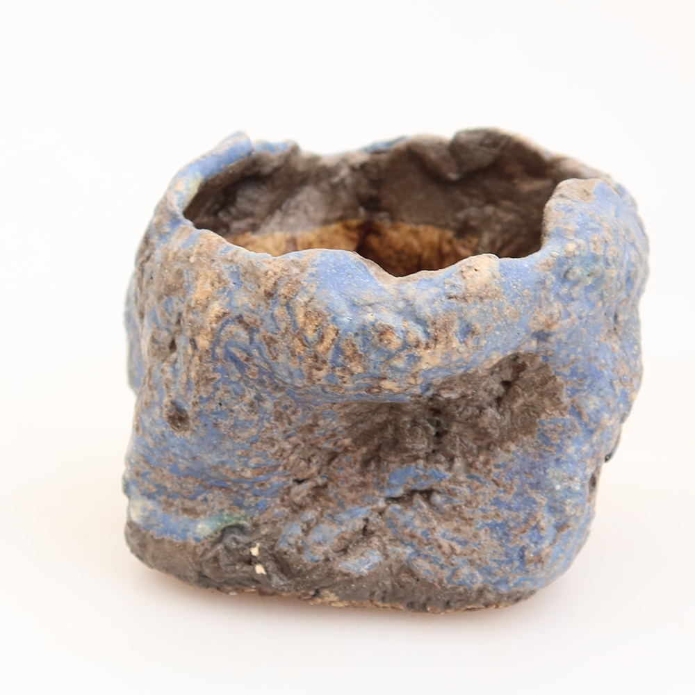Coquille en céramique  6 x 5,5 x 6 cm , couleur bleue