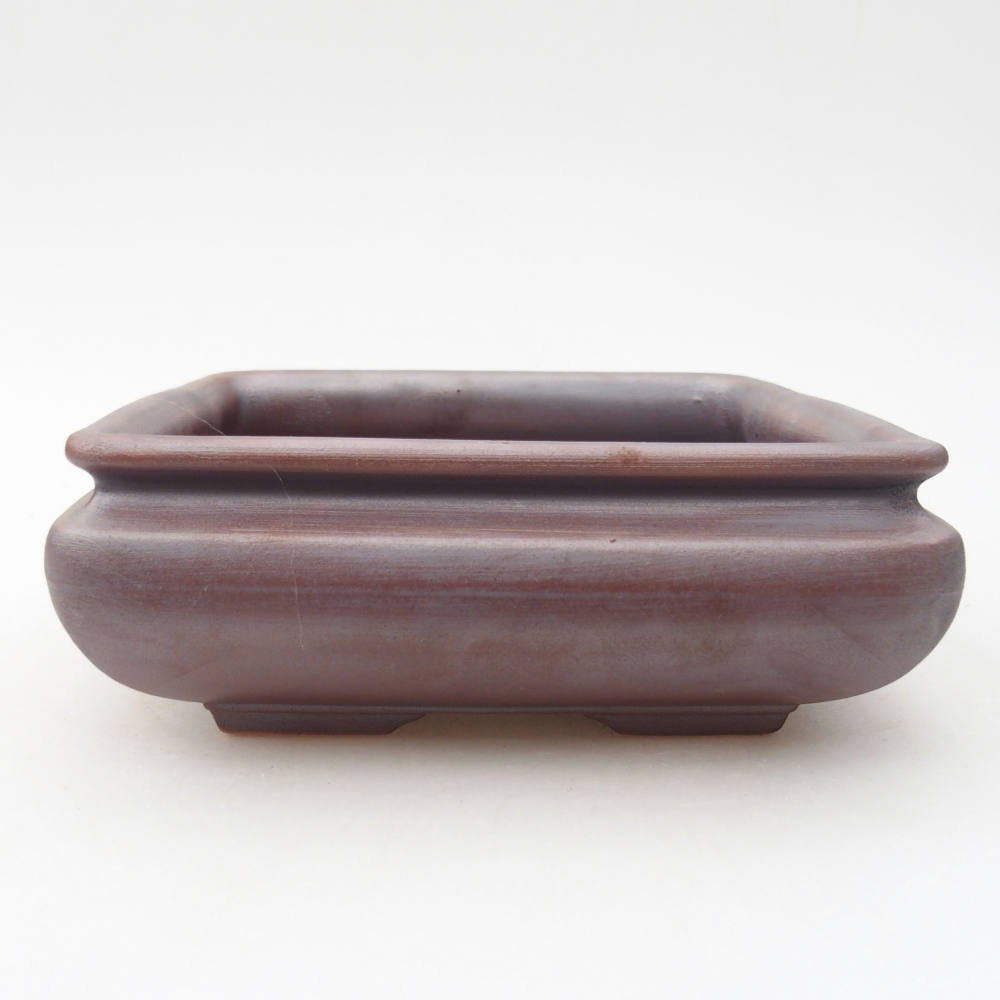 Bol à bonsaï en céramique 15,5 x 15,5 x 6 cm, couleur métal