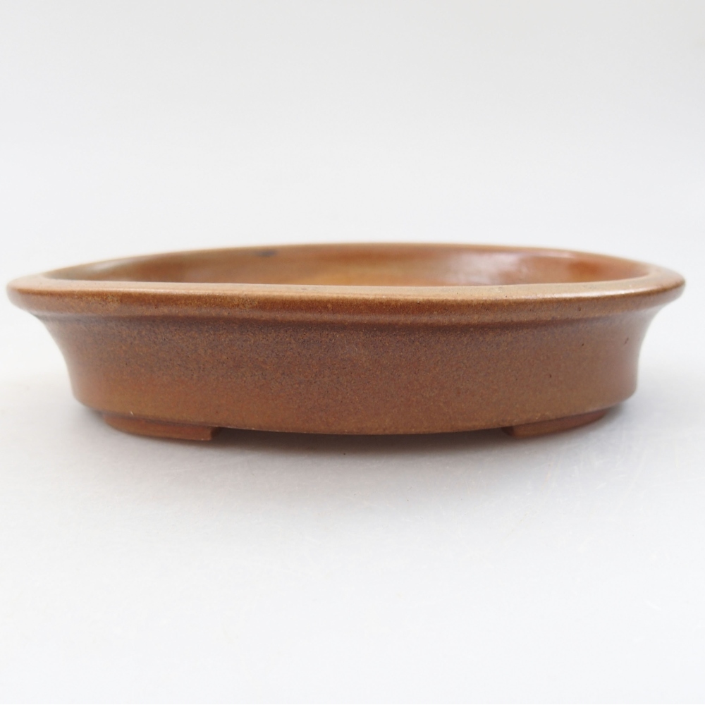 Bol à bonsaï en céramique 13 x 11 x 3 cm, brun