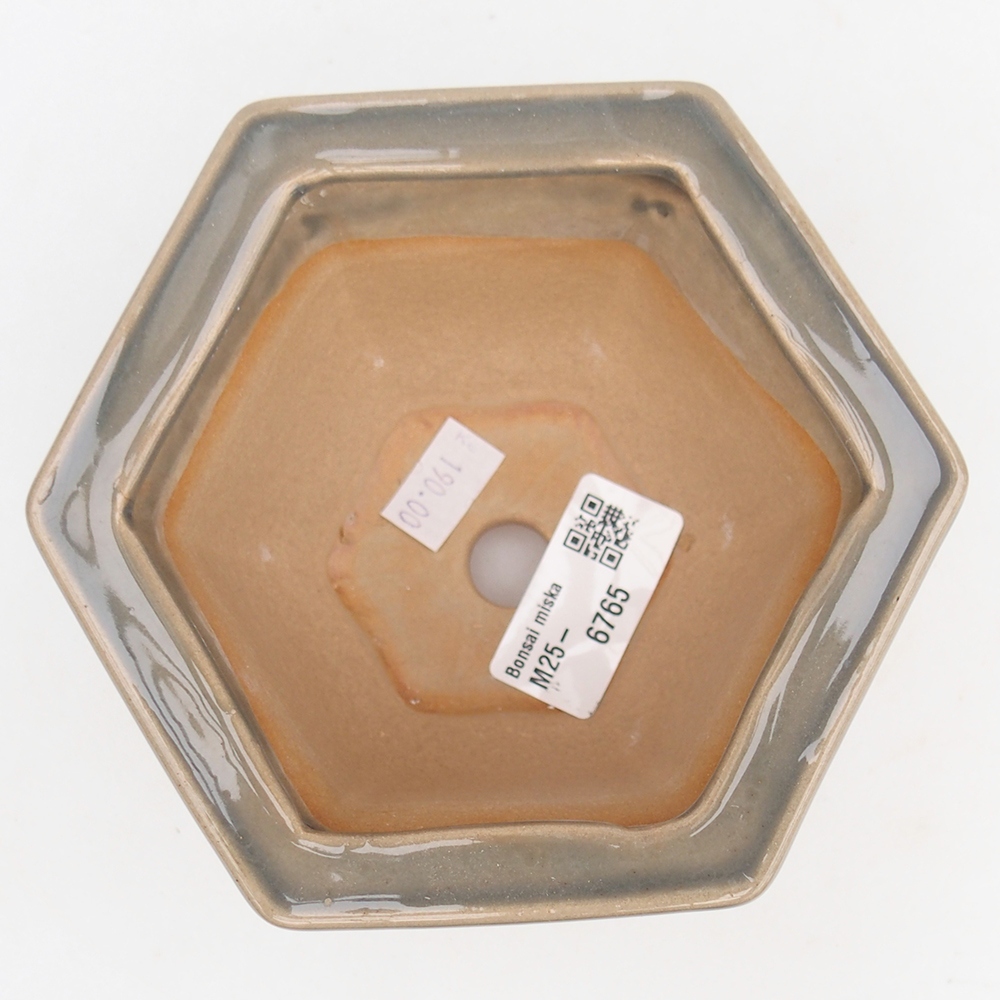 Bol à bonsaï en céramique 13 x 11,5 x 8 cm, gris