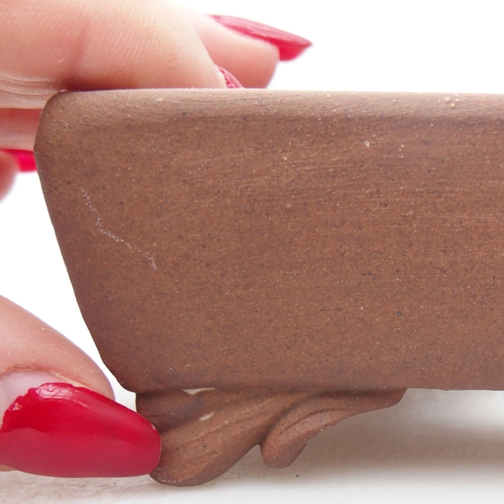 Bol à bonsaï en céramique 10 x 8 x 4 cm, brun