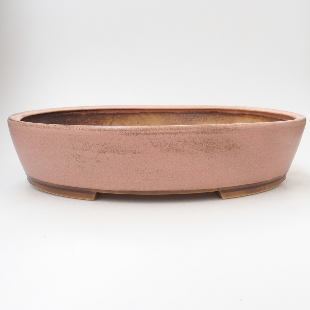 Bol à bonsaï en céramique 31,5 x 27,5 x 6 cm, rose