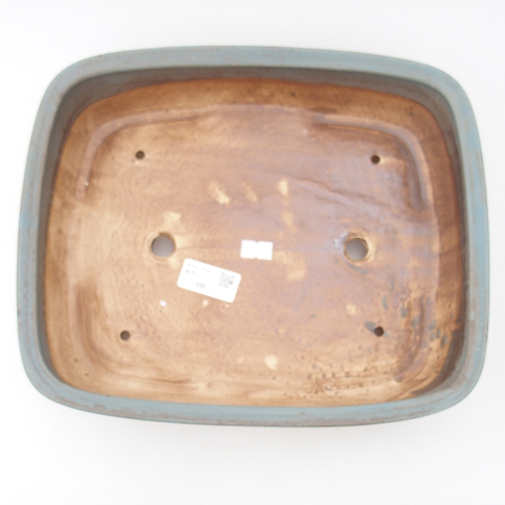 Bol à bonsaï en céramique 29,5 x 24,5 x 7,5 cm, couleur bleu