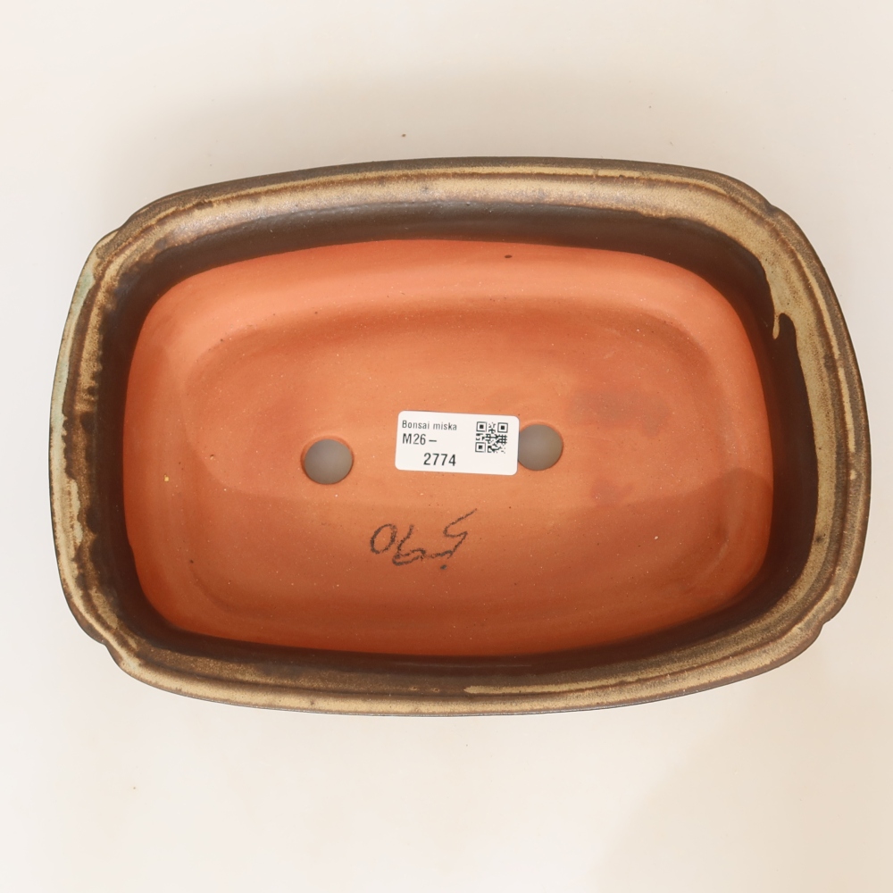 Bol en céramique  24 x 17 x 6 cm, couleur marron