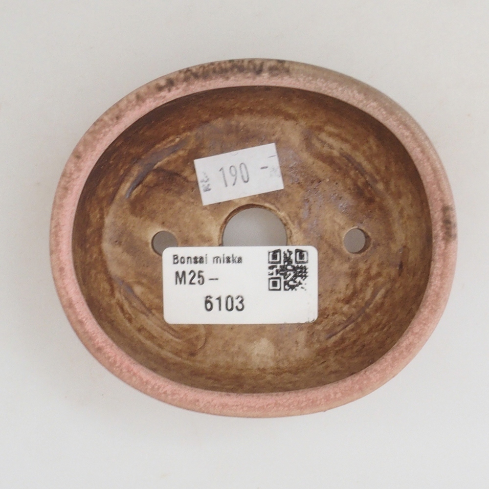 Bol à bonsaï en céramique 10 x 8,5 x 4 cm, brun