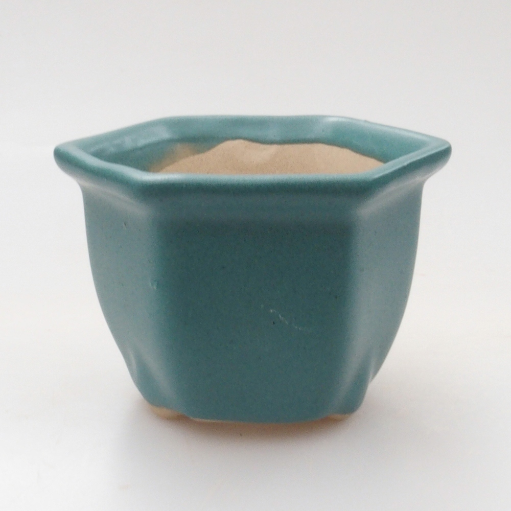 Bol à bonsaï en céramique 6,5 x 5,5 x 4 cm, couleur bleu