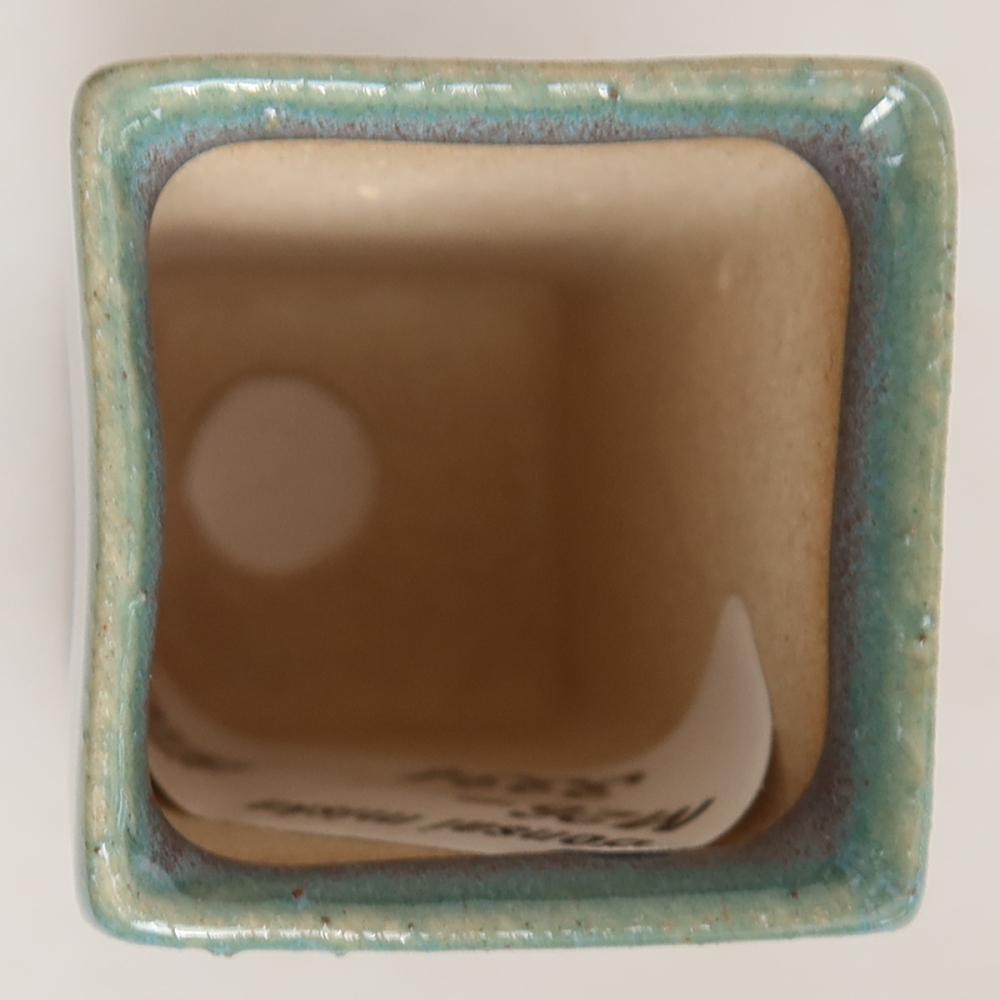 Pot à bonsaï en céramique 3 x 3 x 5,5 cm, couleur grise