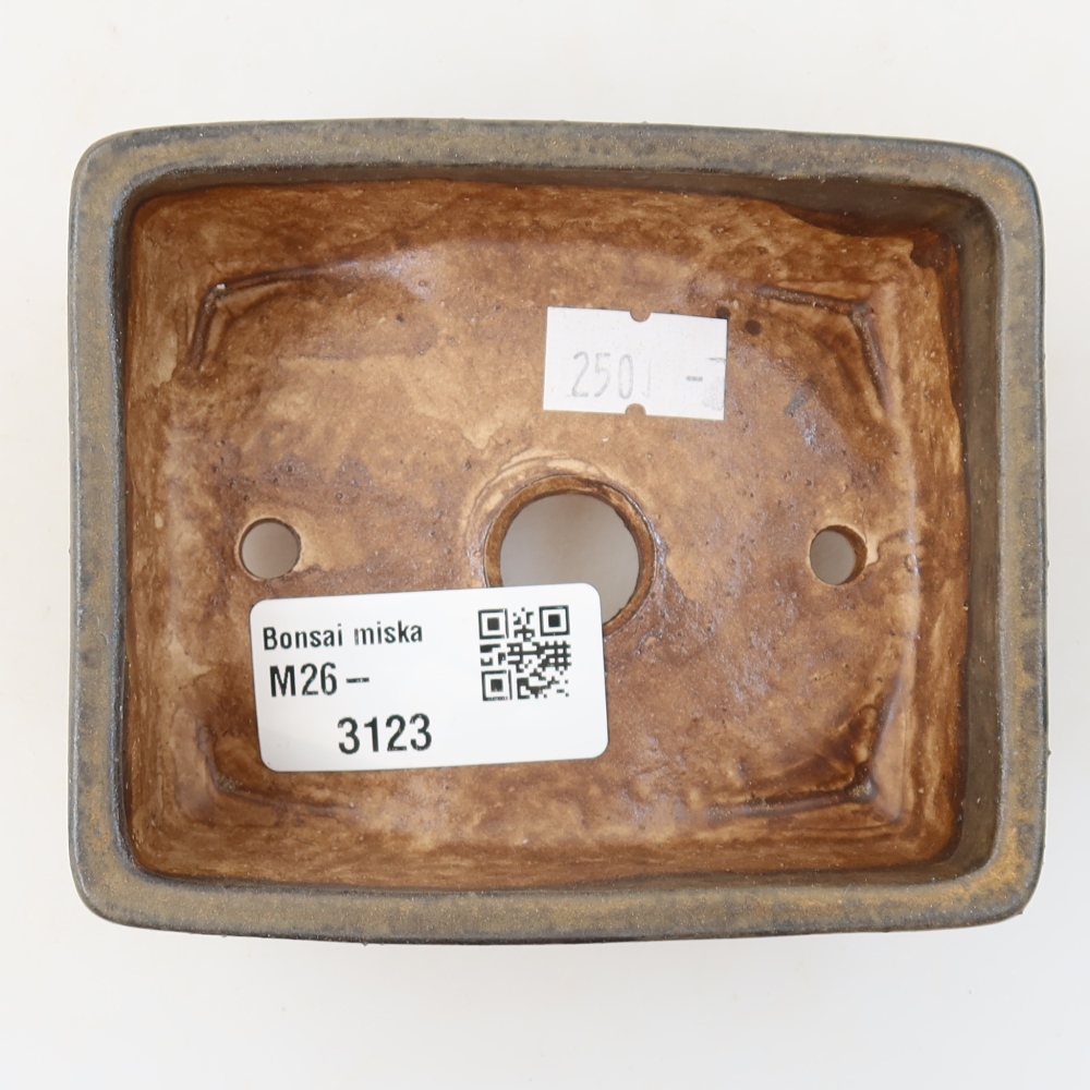 Bol à bonsaï en céramique 10 x 8 x 4 cm, brun