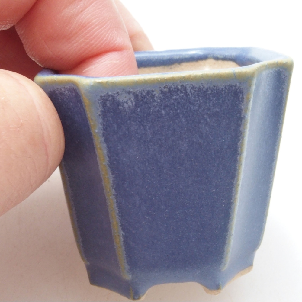 Mini bol bonsaï 4 x 4 x 4 cm, couleur bleu