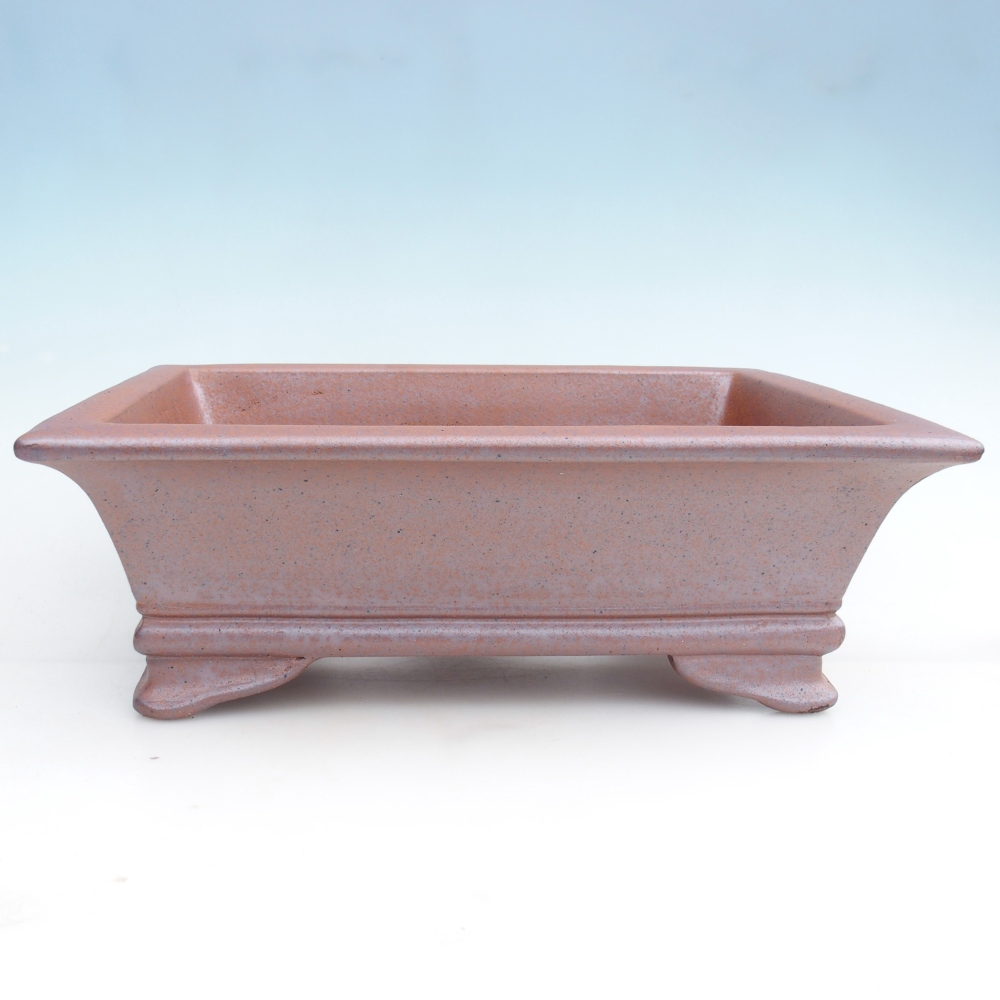 Bol à bonsaï en céramique 41 x 29,5 x 13,5 cm, couleur métal