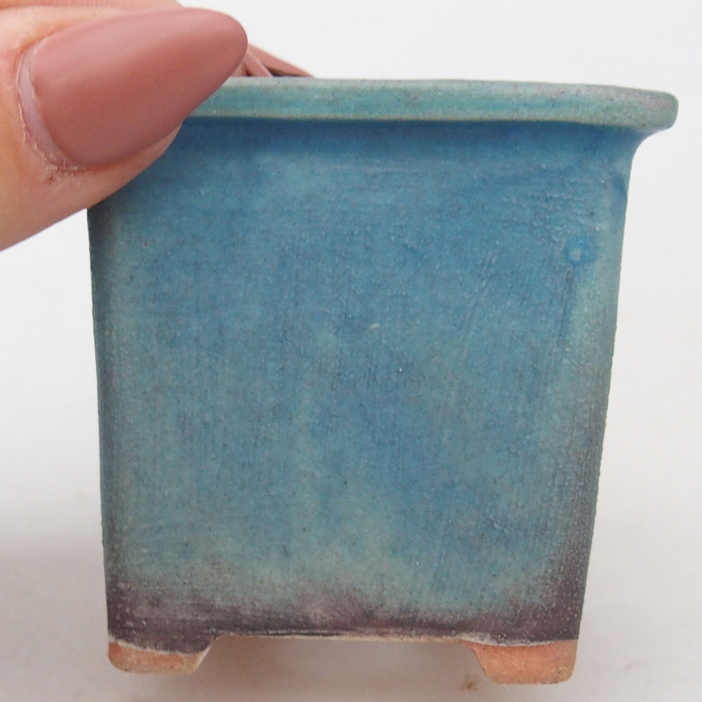 Bol à bonsaï en céramique 5,5 x 5,5 x 5,5 cm, couleur bleu