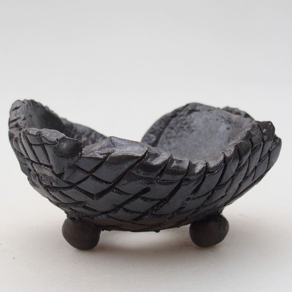 Coquille en céramique 8,5 x 8 x 5 cm , couleur noire