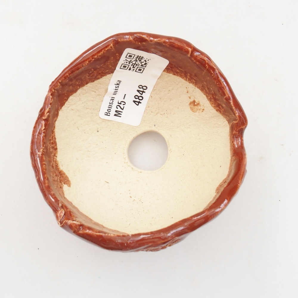 Coquille en céramique 7,5 x 7,5 x 6 cm , couleur marron