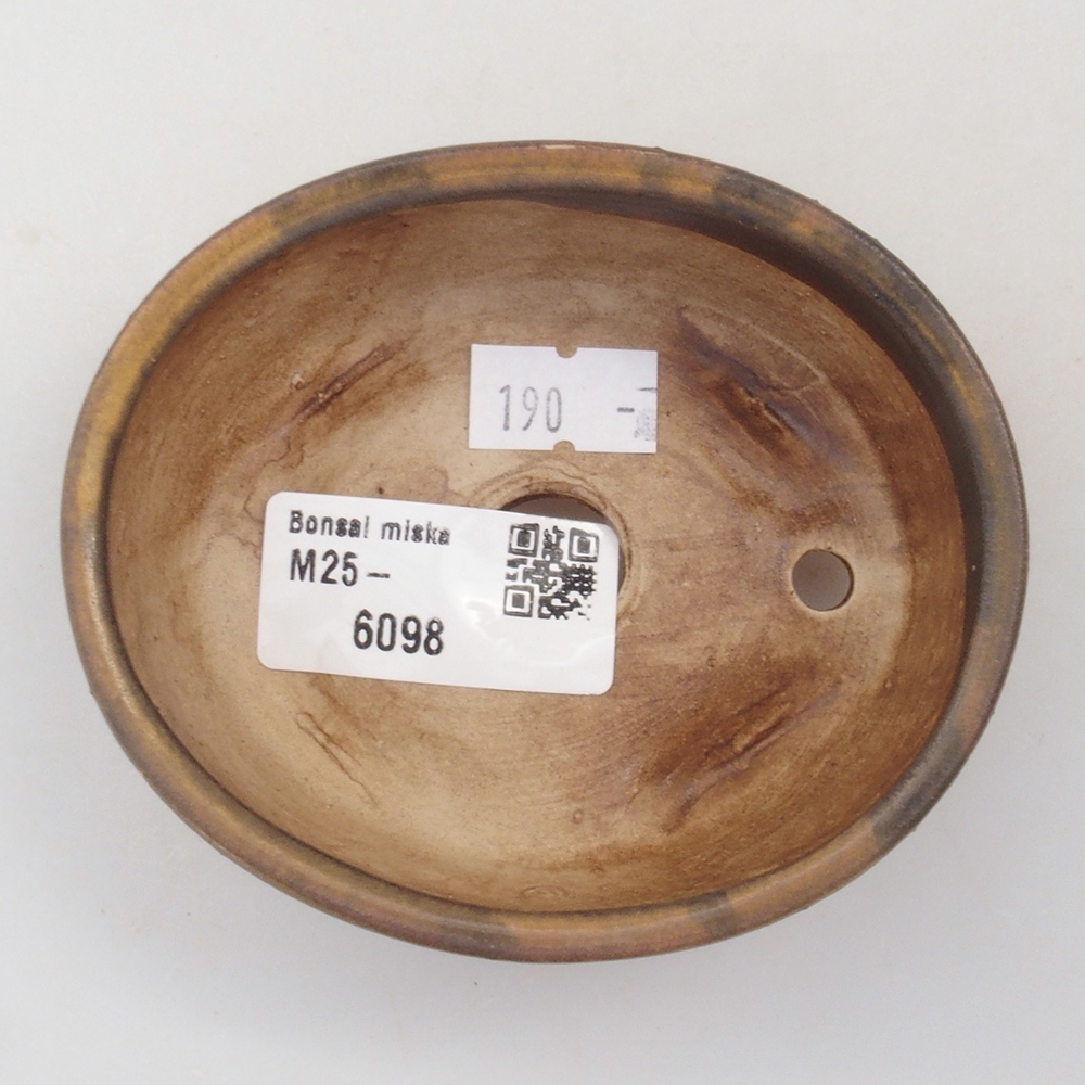 Bol à bonsaï en céramique 10 x 8,5 x 4 cm, brun