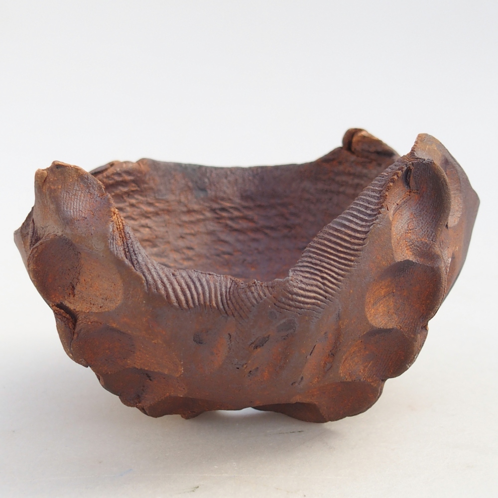 Coquille en céramique 11 x 10 x 6,5 cm , couleur marron