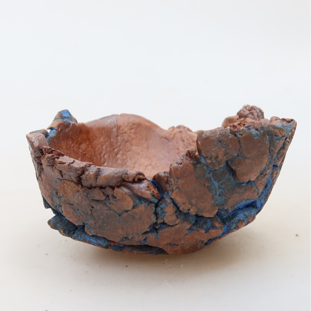 Coquille en céramique 9 x 9 x 4 cm, couleur bleue