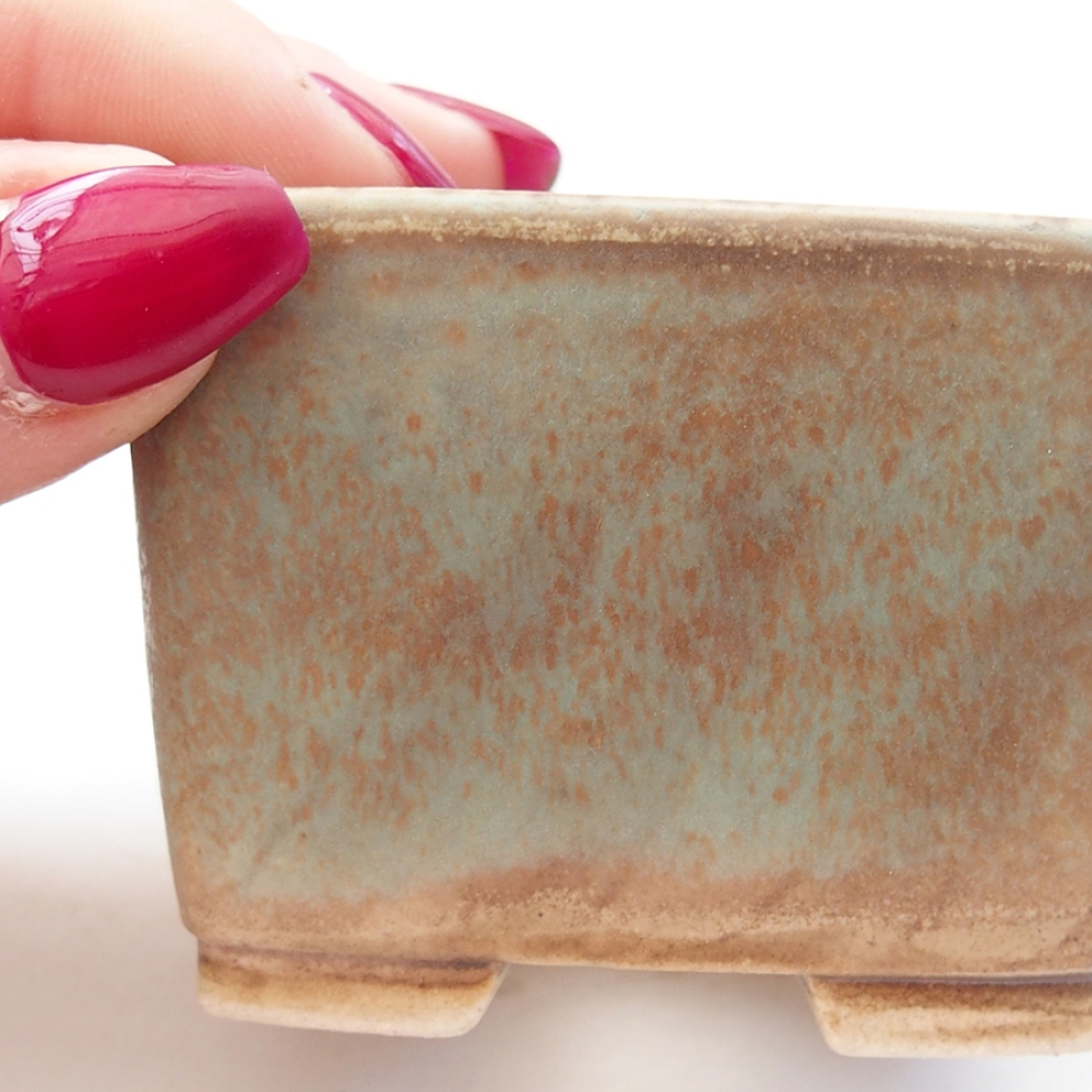 Bol à bonsaï en céramique 6 x 6 x 4,5 cm, vert