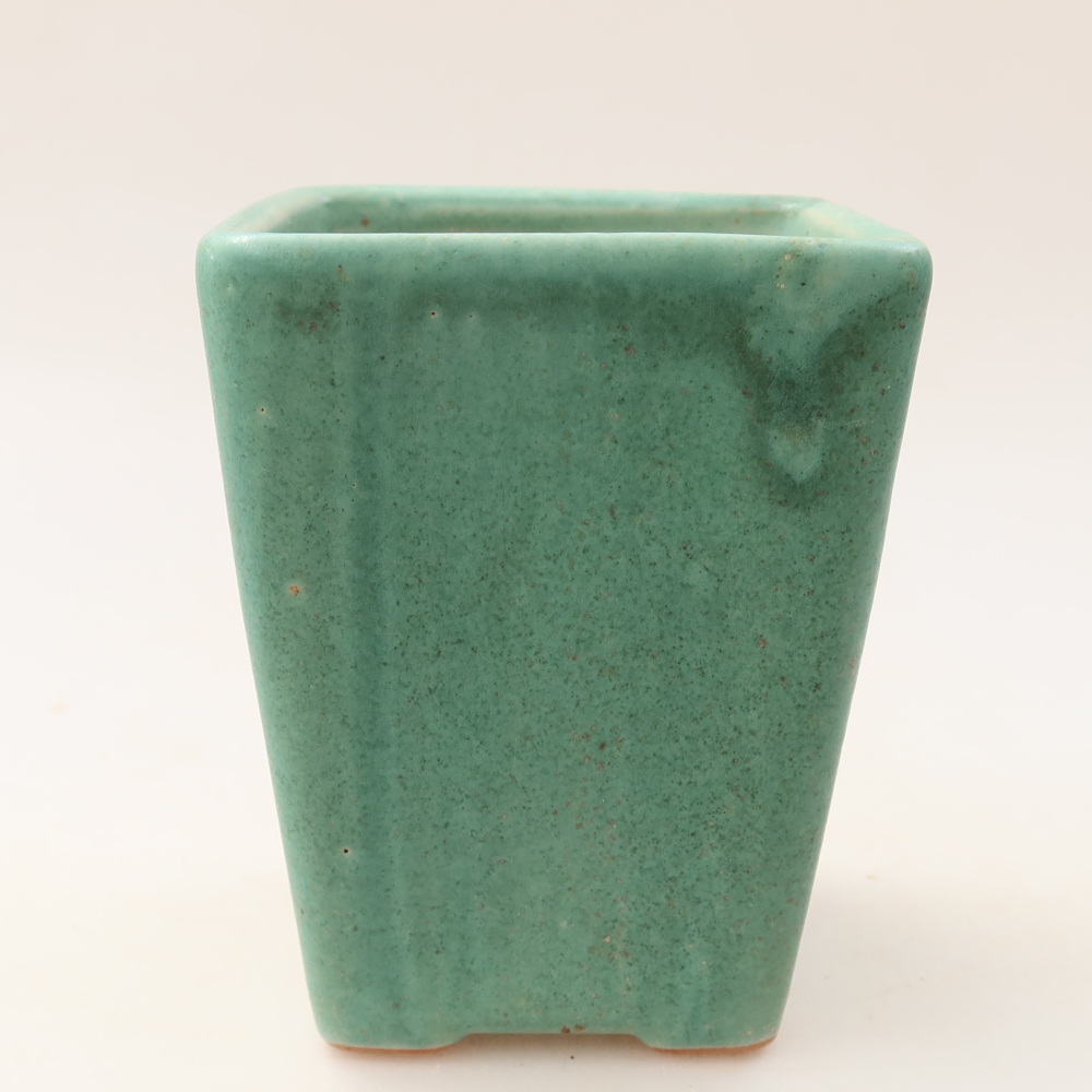 Bol à bonsaï en céramique 8,5 x 8,5 x 11 cm, vert