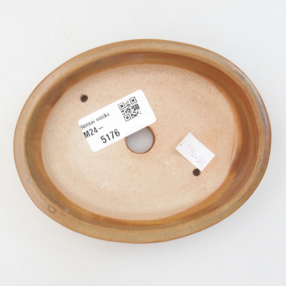 Bol à bonsaï en céramique 13 x 11 x 3 cm, brun