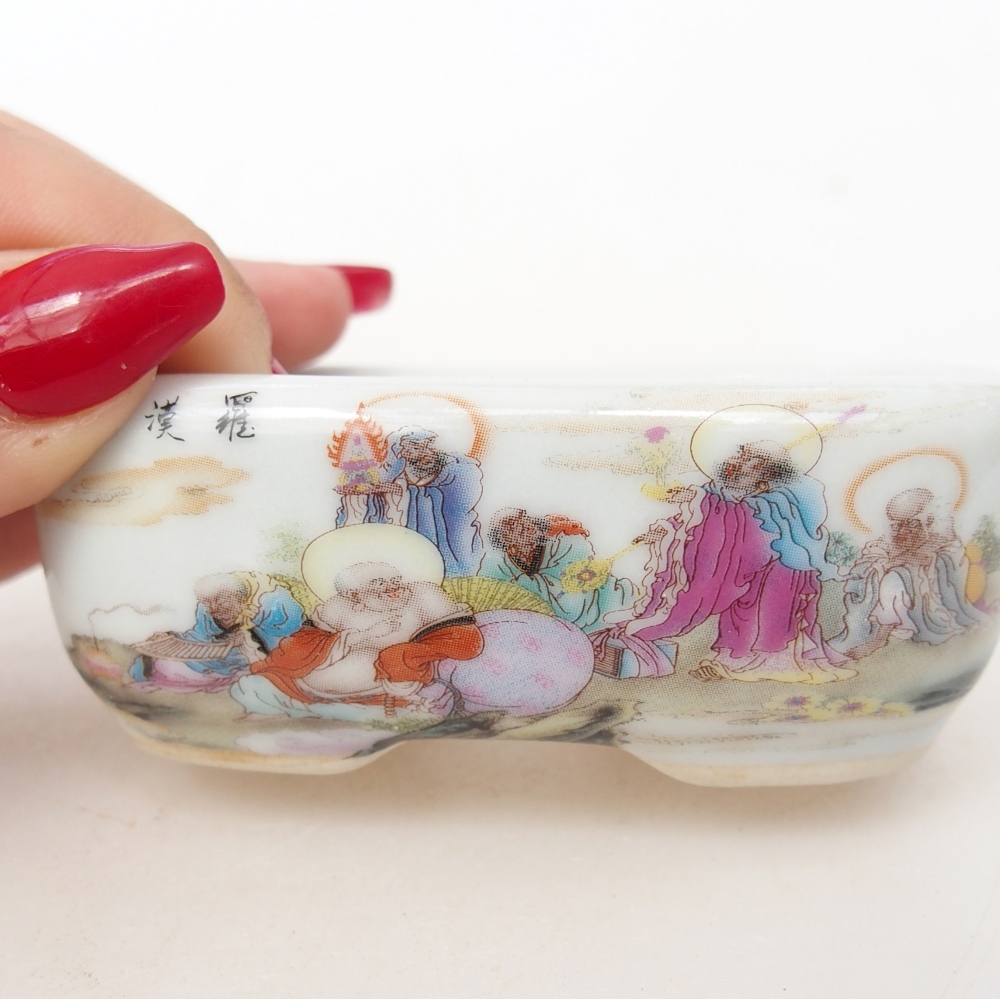 Mini bol bonsaï 8 x 6 x 3 cm, blanc