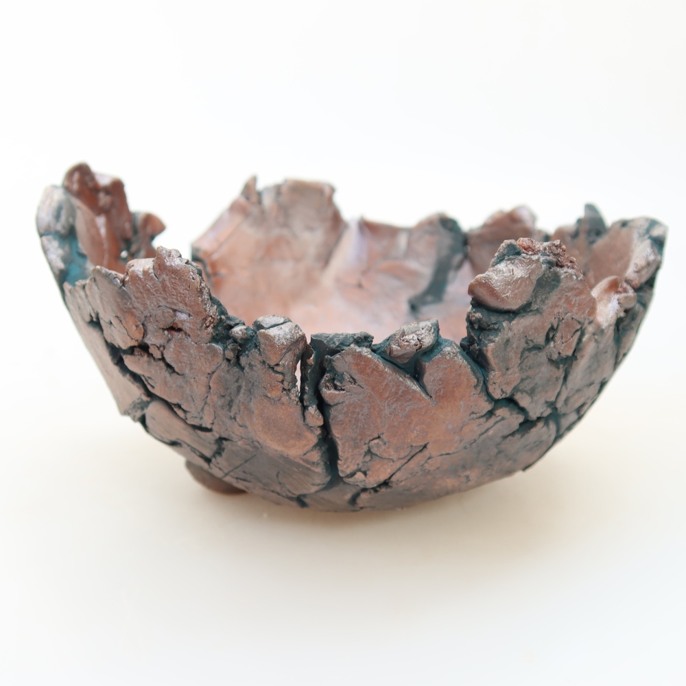 Coquille en céramique 14 x 13 x 7 cm, couleur verte