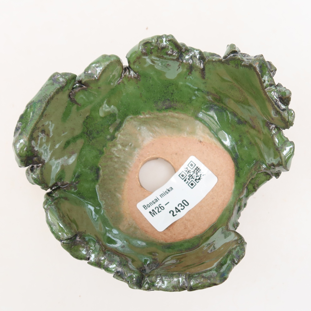 Coquille en céramique  11 x 11 x 7 cm, couleur verte